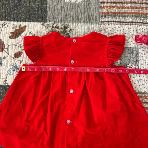 Vintage Tiny Tots Toddler Girl's Red Velour Embroidered Sweetheart Dress Size 2 - Picture 7 of 8